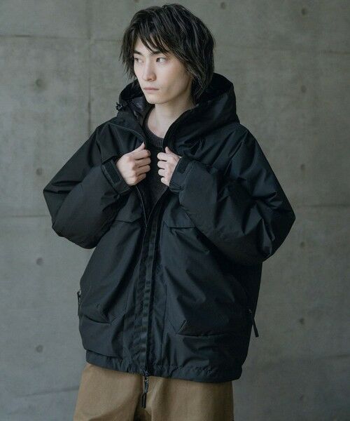 MEN'S BIGI / メンズビギ ダウンジャケット・ベスト | 【+phenix / プラスフェニックス別注】フィッシャーマンフードダウンジャケット（ブラック）