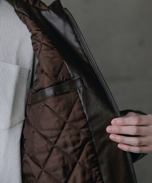 MEN'S BIGI / メンズビギ ブルゾン | ビンテージシンセティックレザーA-2タイプパーカーブルゾン | 詳細12