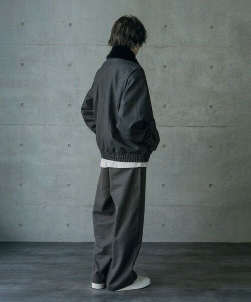 MEN'S BIGI / メンズビギ ブルゾン | ビンテージシンセティックレザーファーカラー脱着フライトブルゾン | 詳細3