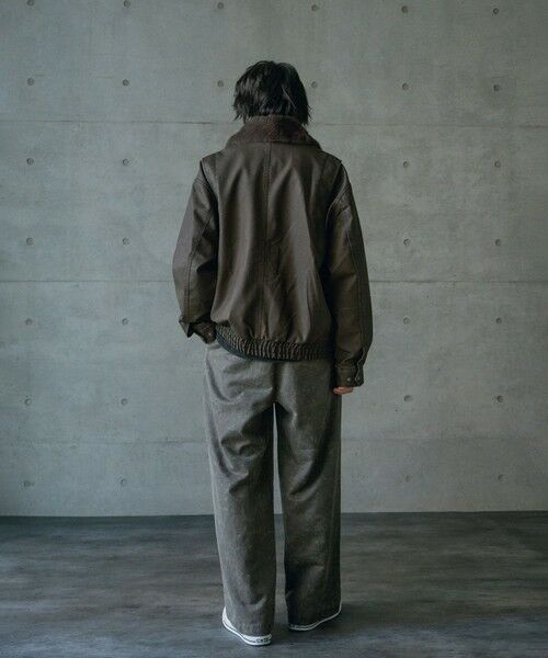MEN'S BIGI / メンズビギ ブルゾン | ビンテージシンセティックレザーファーカラー脱着フライトブルゾン | 詳細11
