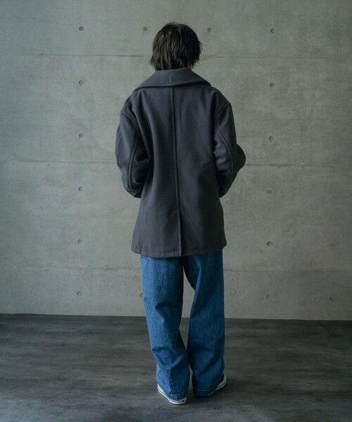 MEN'S BIGI / メンズビギ ブルゾン | フェイクメルトンオーバーサイズビッグカラーピーコート | 詳細3