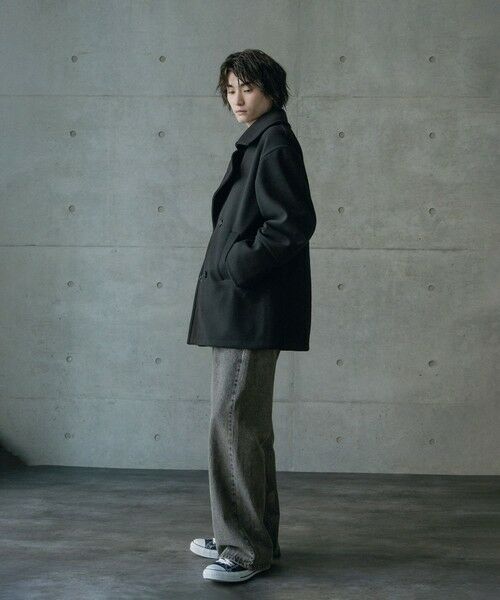 MEN'S BIGI / メンズビギ ブルゾン | フェイクメルトンオーバーサイズビッグカラーピーコート | 詳細10