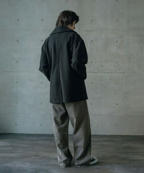 MEN'S BIGI / メンズビギ ブルゾン | フェイクメルトンオーバーサイズビッグカラーピーコート | 詳細11