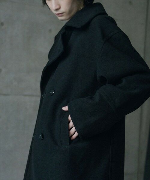 MEN'S BIGI / メンズビギ ブルゾン | フェイクメルトンオーバーサイズビッグカラーピーコート | 詳細13