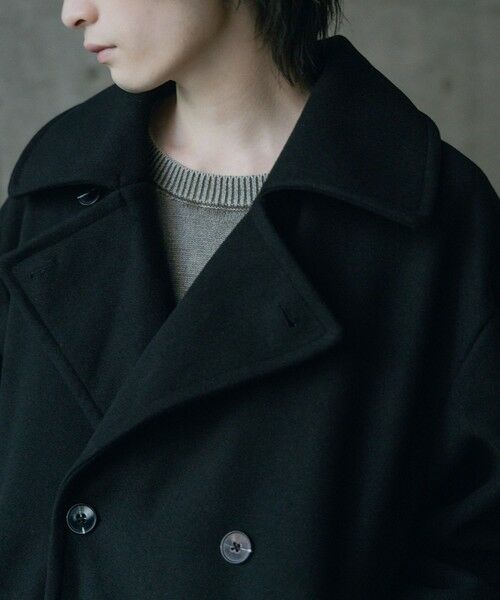 MEN'S BIGI / メンズビギ ブルゾン | フェイクメルトンオーバーサイズビッグカラーピーコート | 詳細15