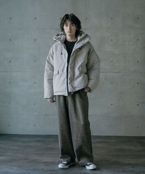 MEN'S BIGI / メンズビギ ダウンジャケット・ベスト | タスランポリエステル中綿フードブルゾン | 詳細1