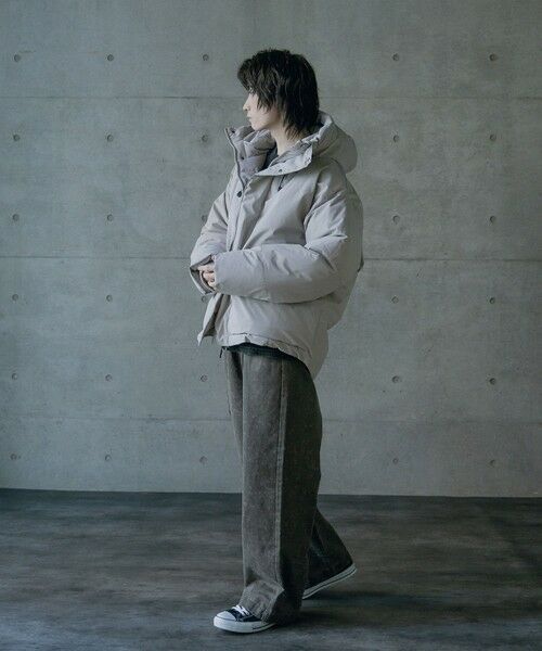 MEN'S BIGI / メンズビギ ダウンジャケット・ベスト | タスランポリエステル中綿フードブルゾン | 詳細2