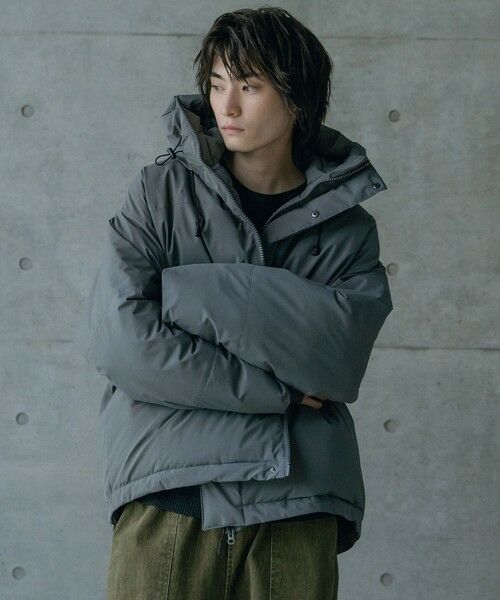 MEN'S BIGI / メンズビギ ダウンジャケット・ベスト | タスランポリエステル中綿フードブルゾン | 詳細9