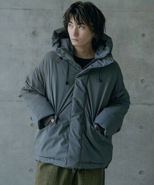 MEN'S BIGI / メンズビギ ダウンジャケット・ベスト | タスランポリエステル中綿フードブルゾン | 詳細10