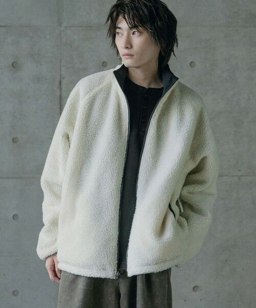 MEN'S BIGI / メンズビギ ブルゾン | ナイロンアンドフリースリバーシブルスタンドブルゾン | 詳細6