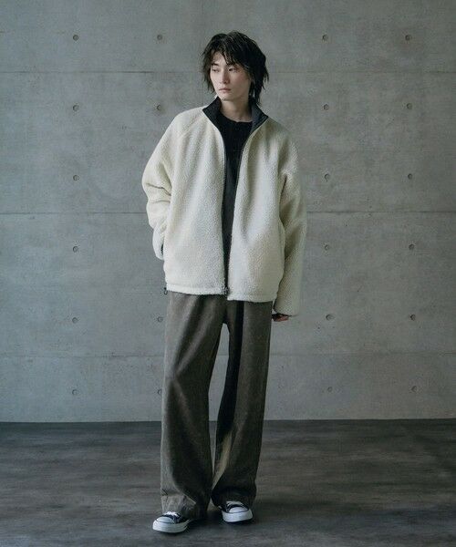 MEN'S BIGI / メンズビギ ブルゾン | ナイロンアンドフリースリバーシブルスタンドブルゾン | 詳細1