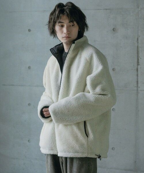 MEN'S BIGI / メンズビギ ブルゾン | ナイロンアンドフリースリバーシブルスタンドブルゾン | 詳細3