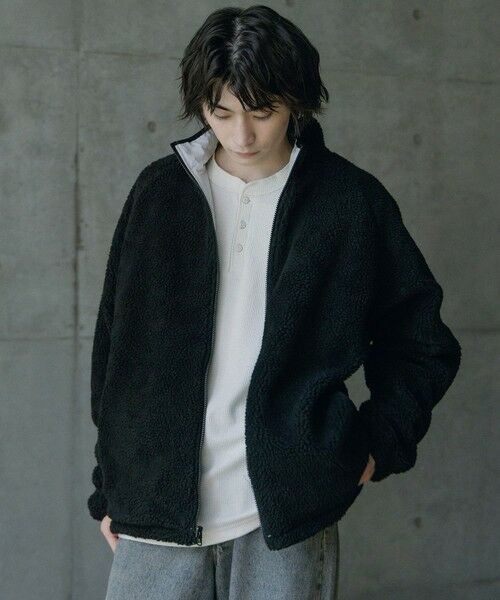 MEN'S BIGI / メンズビギ ブルゾン | ナイロンアンドフリースリバーシブルスタンドブルゾン | 詳細11