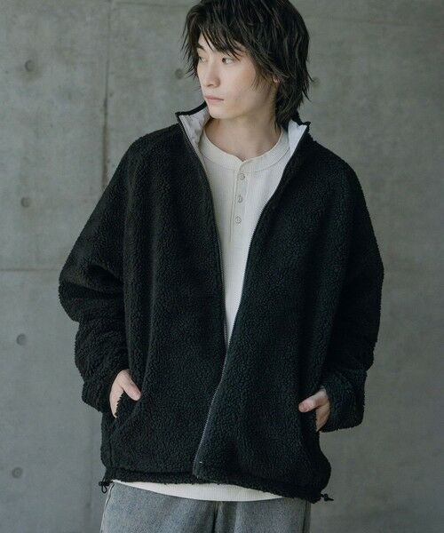 MEN'S BIGI / メンズビギ ブルゾン | ナイロンアンドフリースリバーシブルスタンドブルゾン | 詳細12