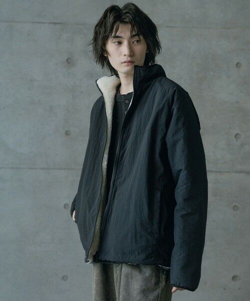 MEN'S BIGI / メンズビギ ブルゾン | ナイロンアンドフリースリバーシブルスタンドブルゾン | 詳細8