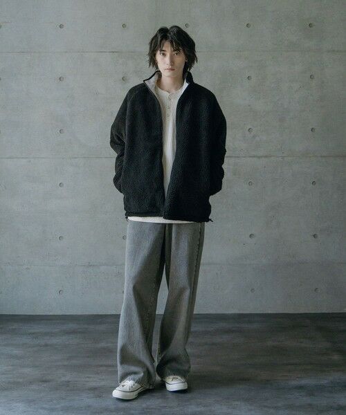 MEN'S BIGI / メンズビギ ブルゾン | ナイロンアンドフリースリバーシブルスタンドブルゾン | 詳細10