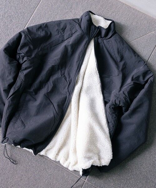MEN'S BIGI / メンズビギ ブルゾン | ナイロンアンドフリースリバーシブルスタンドブルゾン（ブラック）