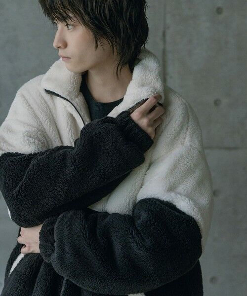 MEN'S BIGI / メンズビギ ブルゾン | Wシャギーフリーススタンドブルゾン | 詳細5