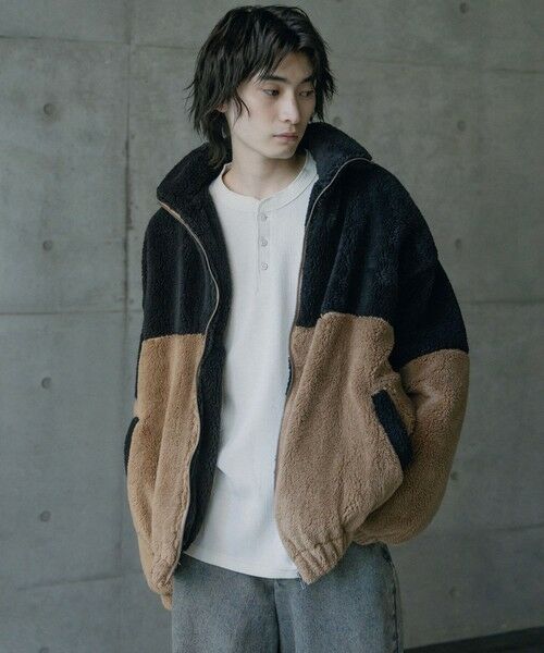 MEN'S BIGI / メンズビギ ブルゾン | Wシャギーフリーススタンドブルゾン | 詳細8
