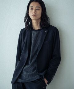 MEN'S BIGI / メンズビギ テーラードジャケット | 1PIU1UGUALE3ブラックジャガードジャケット