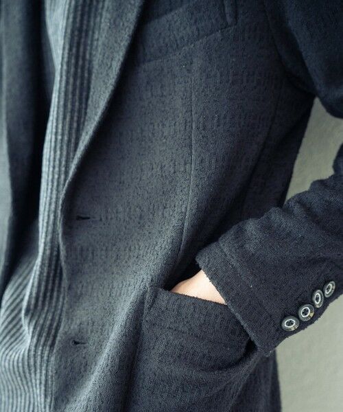 MEN'S BIGI / メンズビギ テーラードジャケット | 1PIU1UGUALE3ブラックジャガードジャケット | 詳細5