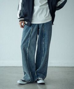 MEN'S BIGI / メンズビギ デニムパンツ | 12ozケミカルウォッシュワイド5Pデニム