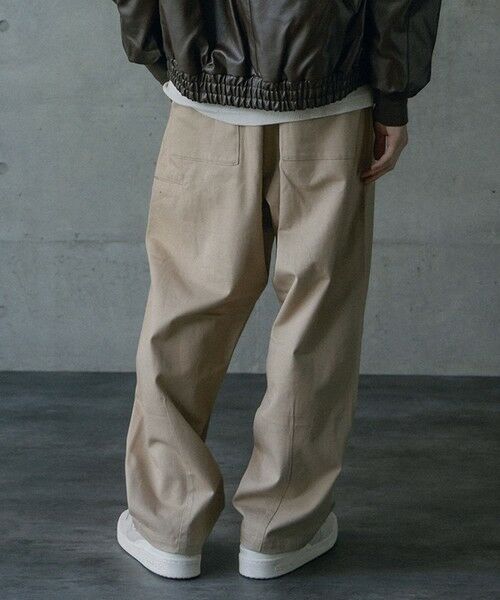 MEN'S BIGI / メンズビギ その他パンツ | ヘビーカツラギバレルレッグワイドパンツ | 詳細3