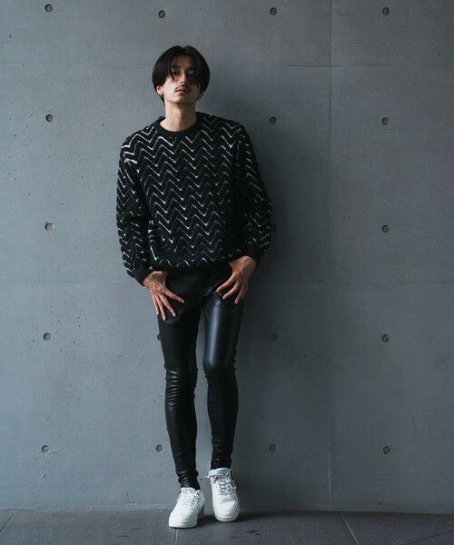 MEN'S BIGI / メンズビギ その他パンツ | 【ハイパーストレッチスキニー】シンセティックレザーパンツ ジェギンス | 詳細1