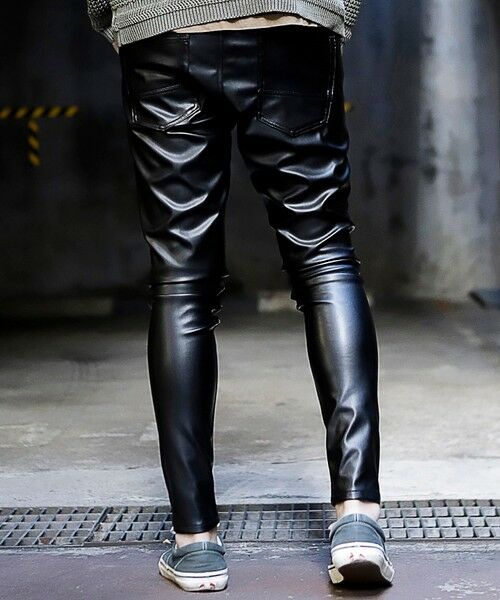 MEN'S BIGI / メンズビギ その他パンツ | 【ハイパーストレッチスキニー】シンセティックレザーパンツ ジェギンス | 詳細11