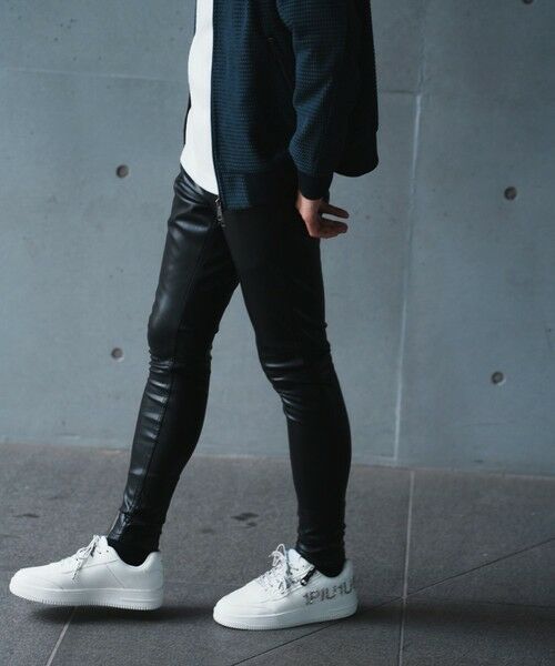 MEN'S BIGI / メンズビギ その他パンツ | 【ハイパーストレッチスキニー】シンセティックレザーパンツ ジェギンス | 詳細4