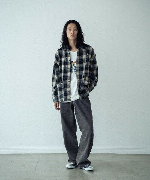 MEN'S BIGI / メンズビギ その他パンツ | 12ozスラブデニム5ポケットワイドストレートパンツ | 詳細1