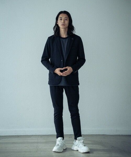 MEN'S BIGI / メンズビギ スラックス・ドレスパンツ | 1PIU1UGUARE3別注ブラックジャガードスラックス | 詳細1