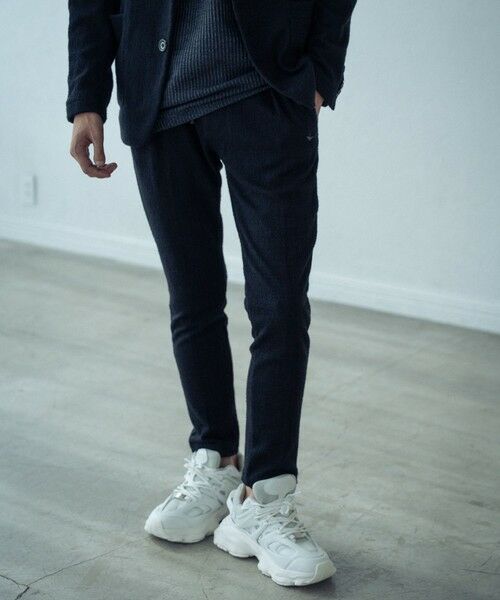 MEN'S BIGI / メンズビギ スラックス・ドレスパンツ | 1PIU1UGUARE3別注ブラックジャガードスラックス（ブラック）