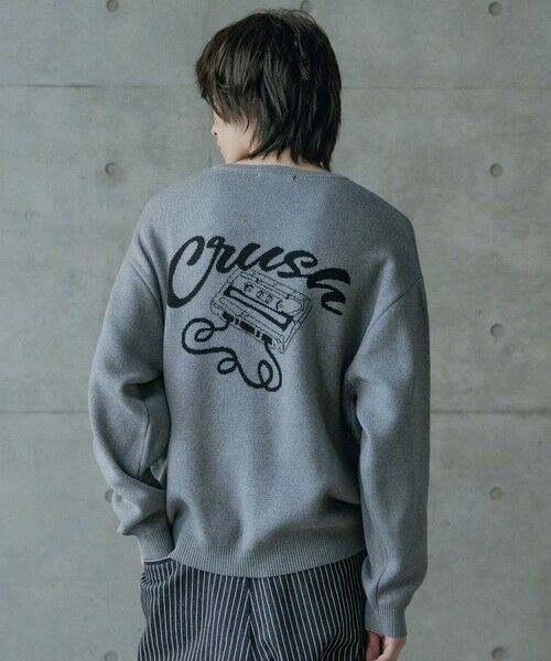 MEN'S BIGI / メンズビギ ニット・セーター | Wジャガードオーバーサイズロゴプルオーバーニット | 詳細4