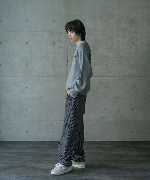 MEN'S BIGI / メンズビギ ニット・セーター | Wジャガードオーバーサイズロゴプルオーバーニット | 詳細2