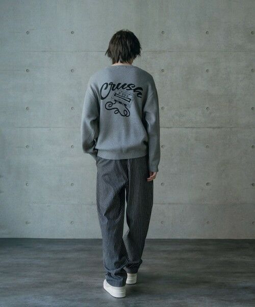 MEN'S BIGI / メンズビギ ニット・セーター | Wジャガードオーバーサイズロゴプルオーバーニット | 詳細3