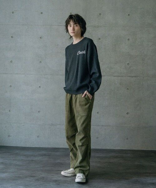 MEN'S BIGI / メンズビギ ニット・セーター | Wジャガードオーバーサイズロゴプルオーバーニット | 詳細9