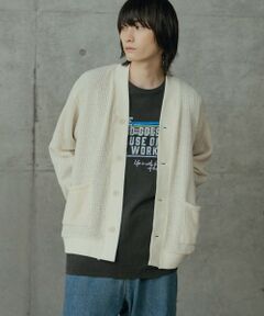 MEN'S BIGI / メンズビギ カーディガン・ボレロ | シアーライクニットカットカーディガン
