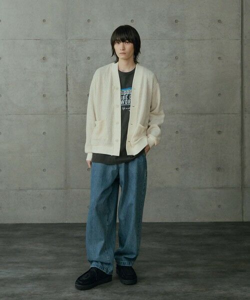 MEN'S BIGI / メンズビギ カーディガン・ボレロ | シアーライクニットカットカーディガン | 詳細1