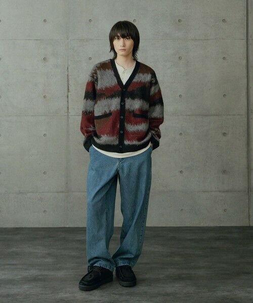 MEN'S BIGI / メンズビギ ニット・セーター | カモフラ風Wジャガードカーディガン | 詳細8