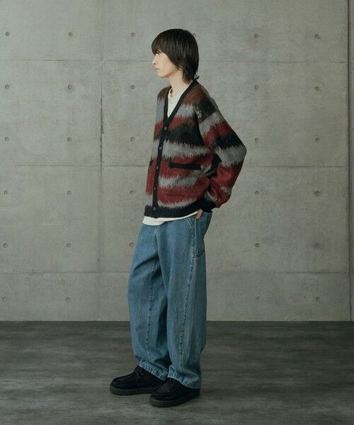 MEN'S BIGI / メンズビギ ニット・セーター | カモフラ風Wジャガードカーディガン | 詳細9