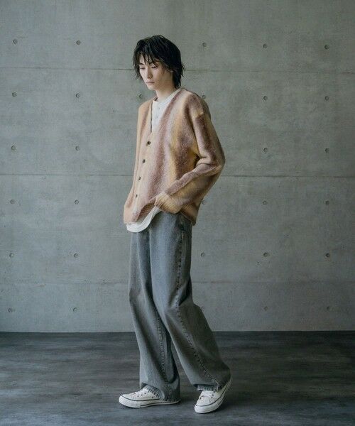 MEN'S BIGI / メンズビギ ニット・セーター | グラデーションストライプカーディガン | 詳細9