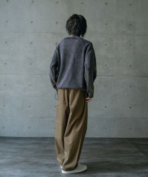 MEN'S BIGI / メンズビギ ニット・セーター | ピグメントカット風ロングスリーブニット | 詳細3