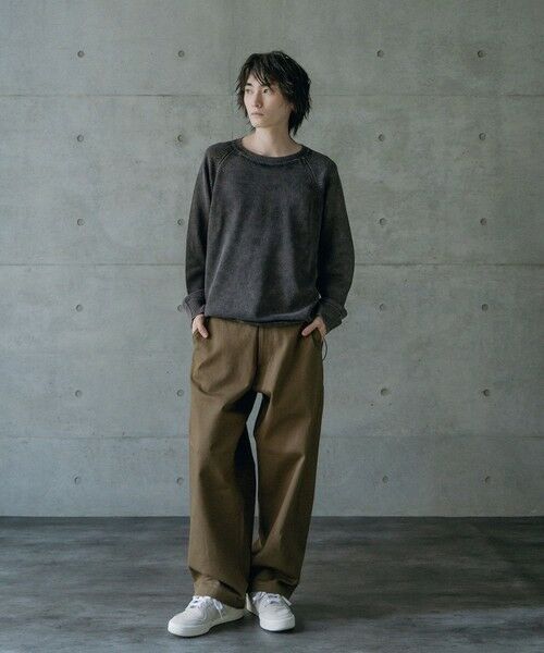 MEN'S BIGI / メンズビギ ニット・セーター | ピグメントカット風ロングスリーブニット | 詳細1