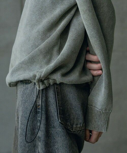 MEN'S BIGI / メンズビギ ニット・セーター | ピグメントカット風ロングスリーブニット | 詳細12