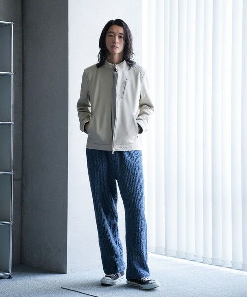 MEN'S BIGI / メンズビギ ブルゾン | SHEEP LEATHER/シープレザー シングルライダースジャケット | 詳細1