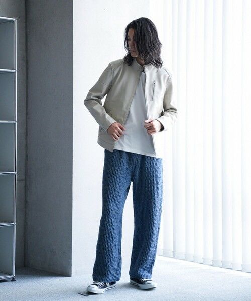 MEN'S BIGI / メンズビギ ブルゾン | SHEEP LEATHER/シープレザー シングルライダースジャケット | 詳細2