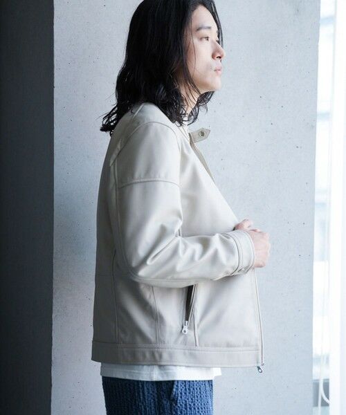 MEN'S BIGI / メンズビギ ブルゾン | SHEEP LEATHER/シープレザー シングルライダースジャケット | 詳細4