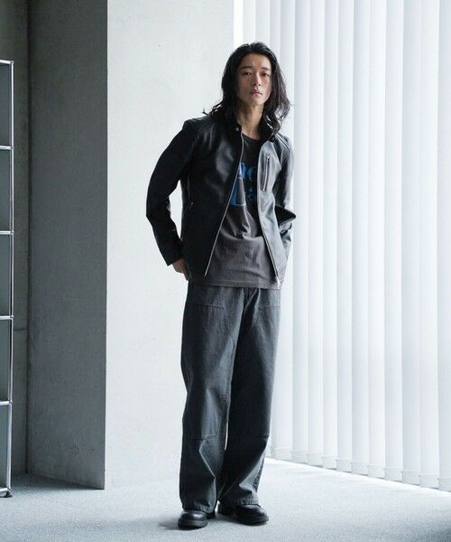 MEN'S BIGI / メンズビギ ブルゾン | SHEEP LEATHER/シープレザー シングルライダースジャケット | 詳細7