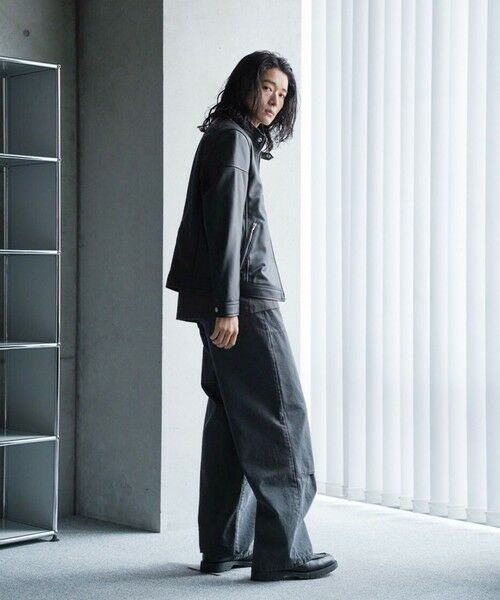 MEN'S BIGI / メンズビギ ブルゾン | SHEEP LEATHER/シープレザー シングルライダースジャケット | 詳細8